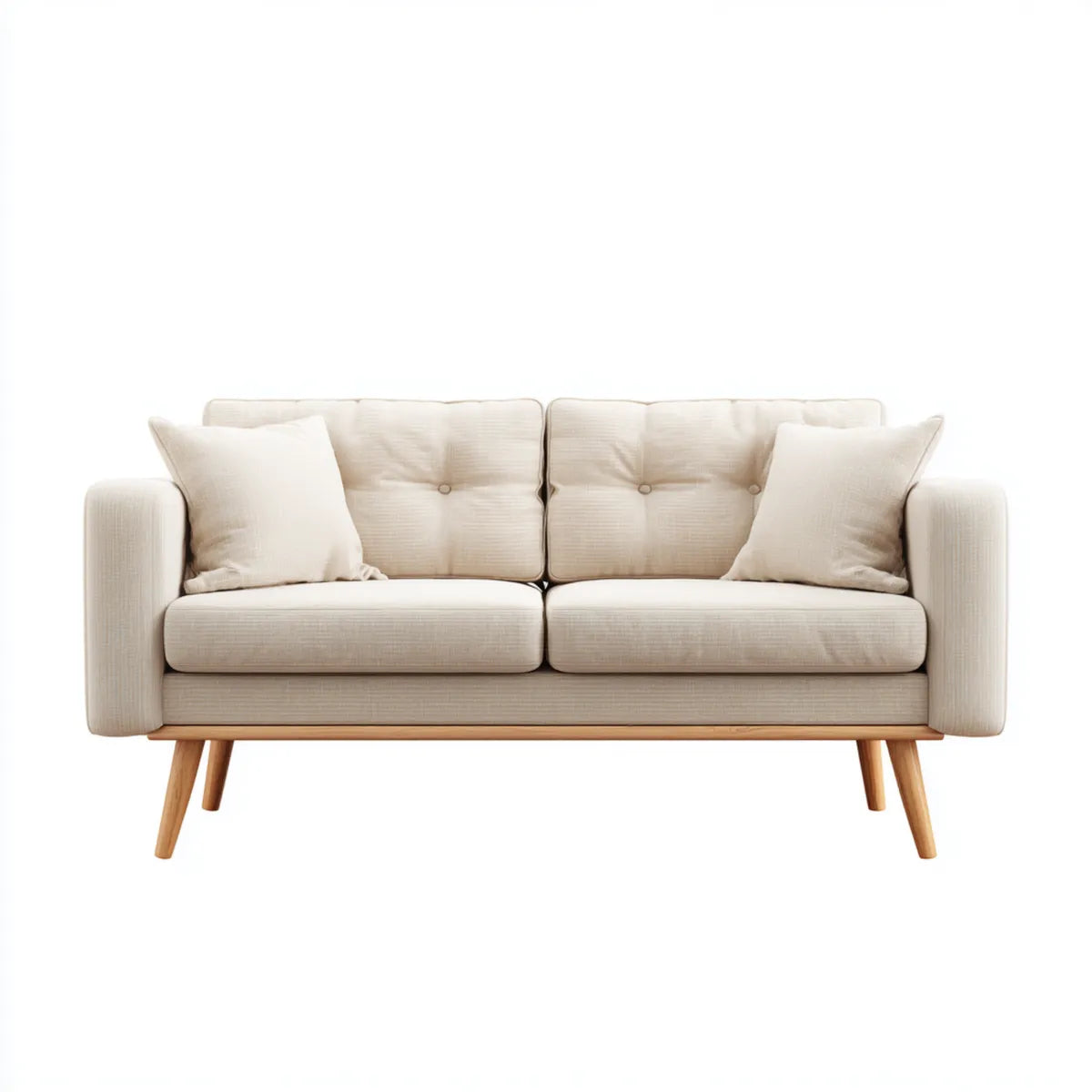 Sofa, Podwójna sofa w poliestrze z żebrowaną nylką 160 x 83 x 82 cm prostokątna