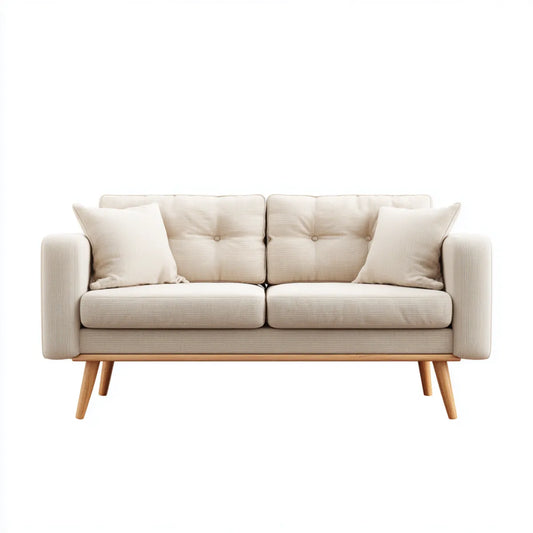 Sofa, Podwójna sofa w poliestrze z żebrowaną nylką 160 x 83 x 82 cm prostokątna
