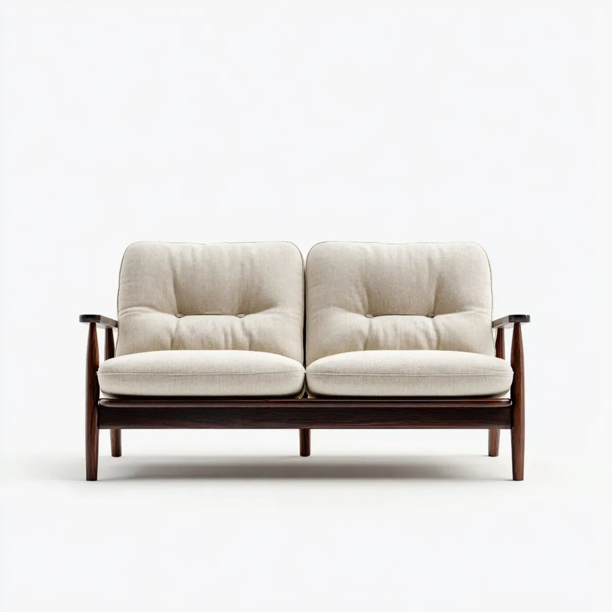 Sofa, Fotel z poliestru 2 fotela z litą konstrukcją drewnianą 136 x 78 x 82 cm
